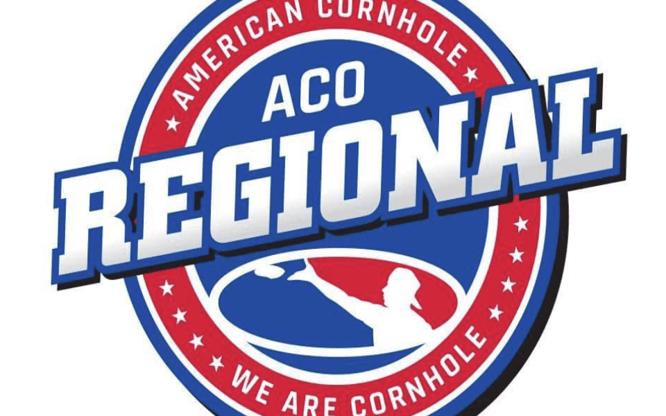 American Cornhole Organization logo. Event image for April 2024 Cornhole Regionals.