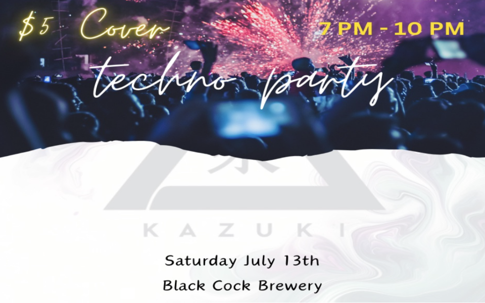 The Black Cock Brewery hosts another DJ party on the Patio in Roswell, New Mexico w/ Kazuki.