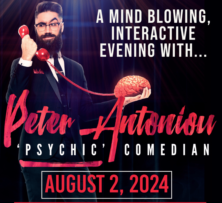 Peter Antoniou Psychic Comedian with date and location