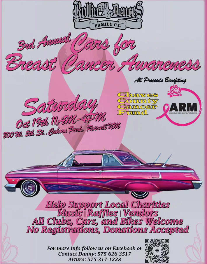 Breast Cancer Awareness Car Show with dates and times