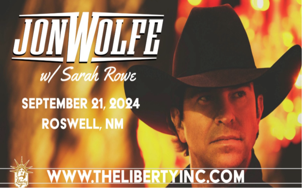 Jon Wolfe pictured with text for a live music night in Roswell New Mexico on Sept. 21, 2024.