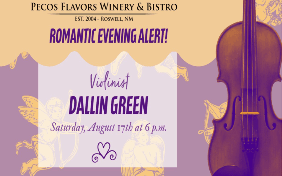 The PFW announces a romantic violin dinner for Aug. 17th, 2024.