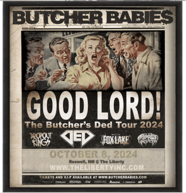 Good Lord! The Butcher's Deb Tour with date and location