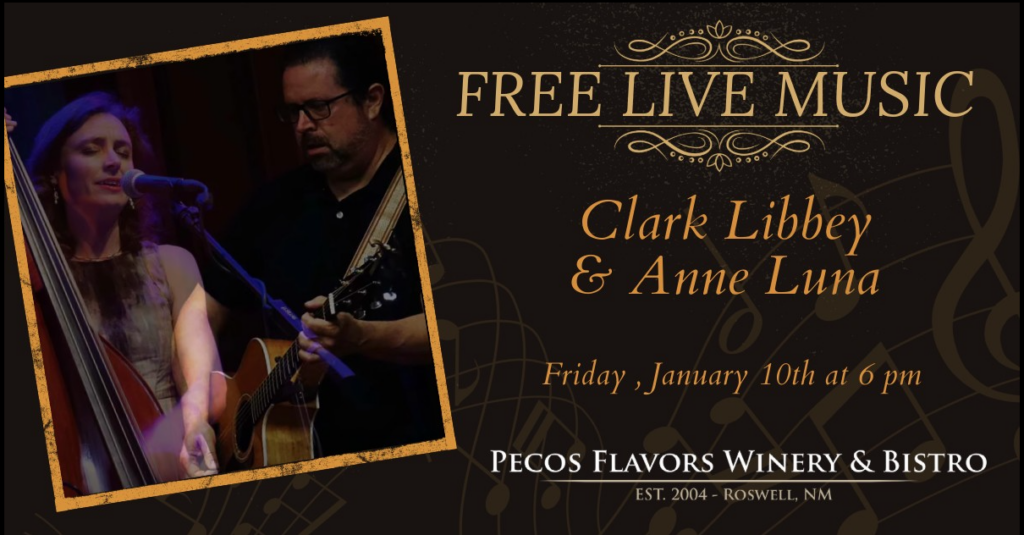 Live music with Clark Libbey & Anne Luna with date and time